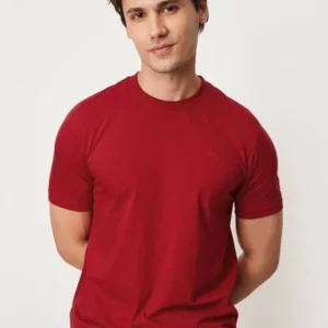 Men Round Neck Cotton Regular Fit T-shirt